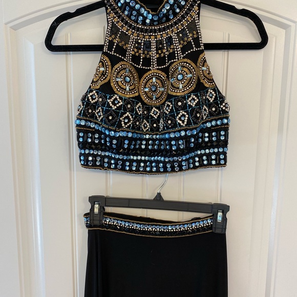 Sherri Hill 2 Piece Prom Dress - Picture 2 of 8